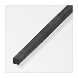 Carré plein 10x10mm acier laminé à  chaud aluminium gris 2m