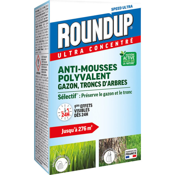 ROUNDUP Anti-mousses Concentré Gazon et Troncs d'Arbres 500 ml