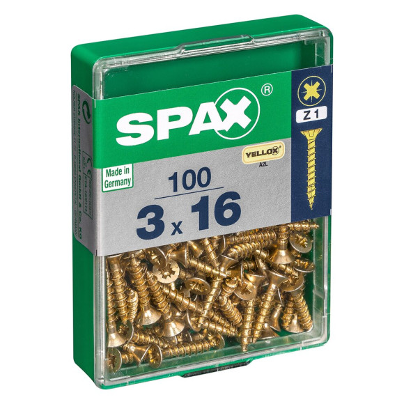 SPAX TF PZ 3x16 A2L 100 PC