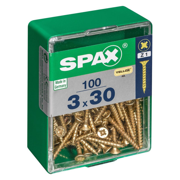 SPAX TF PZ 3x30 YELLOX 100 PC