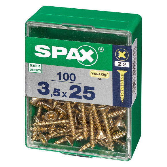 SPAX TF PZ 3.5x25 YELLOX 100 PC