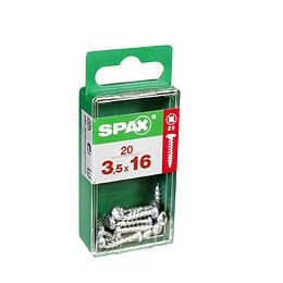 Lot De 20 Vis Acier Tête Ronde Torx Spax Diam.3.5 Mm X L.16 Mm