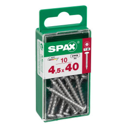 Lot De 10 Vis Acier Tête Ronde Pozidriv Spax Diam.4.5 Mm X L.40 Mm