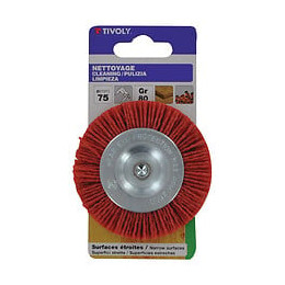 Brosse circulaire fil nylon rouge D75mm