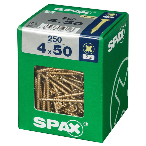 SPAX TF PZ 4x50 YELLOX 250 PC