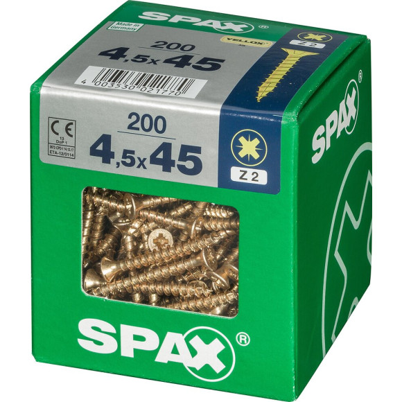 SPAX TF PZ 4.5x45 YELLOX 200 PC