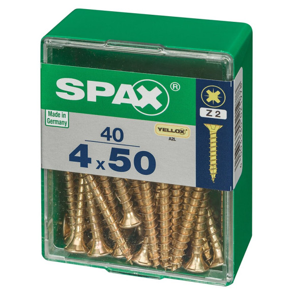 SPAX TF PZ 4x50 YELLOX 40 PC