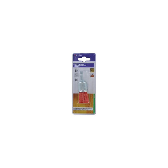 Brosse pinceau fil nylon rouge D22mm