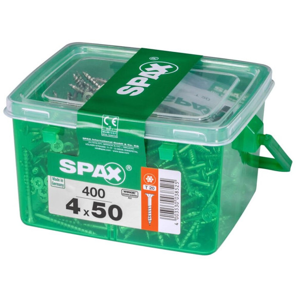 Lot De 400 Vis Acier Tête Fraisée Torx Spax Diam.4 Mm X L.50 Mm