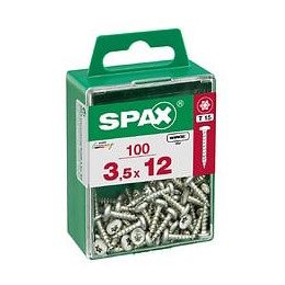 Lot De 100 Vis Acier Tête Ronde Torx Spax Diam.3.5 Mm X L.12 Mm