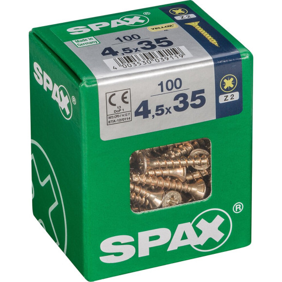 SPAX TF PZ 4.5x35 YELLOX 100 PC