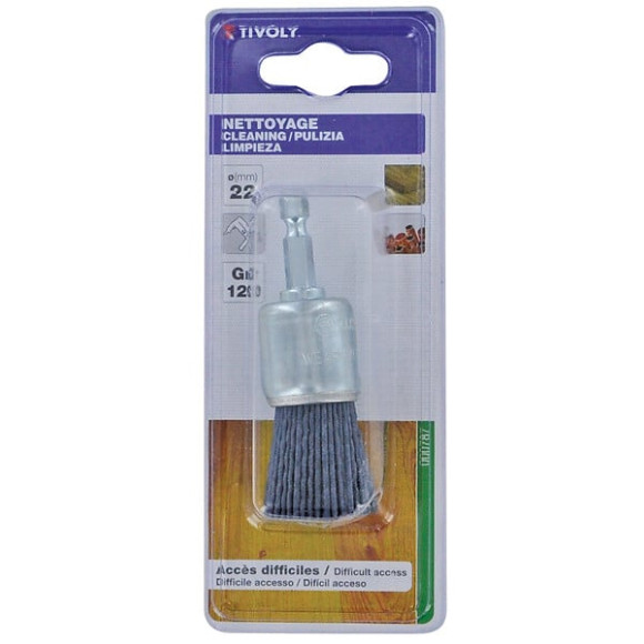 Brosse pinceau fil nylon bleu D22mm