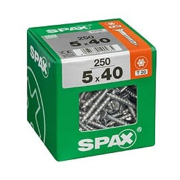 Lot De 250 Vis Acier Tête Fraisée Torx Spax Diam.5 Mm X L.40 Mm