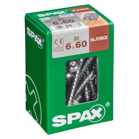 Lot De 30 Vis Acier Tête Fraisée Bombée Torx Spax Diam.6 Mm X L.60 Mm