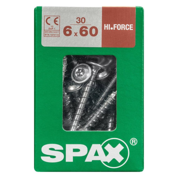 Lot De 30 Vis Acier Tête Fraisée Bombée Torx Spax Diam.6 Mm X L.60 Mm