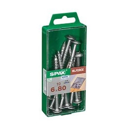 Lot De 10 Vis Acier Tête Fraisée Bombée Torx Spax Diam.6 Mm X L.80 Mm