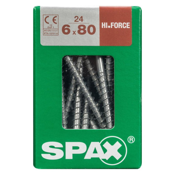 Lot De 24 Vis Acier Tête Fraisée Bombée Torx Spax Diam.6 Mm X L.80 Mm