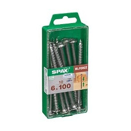 Lot De 10 Vis Acier Tête Fraisée Bombée Torx Spax Diam.6 Mm X L.100 Mm