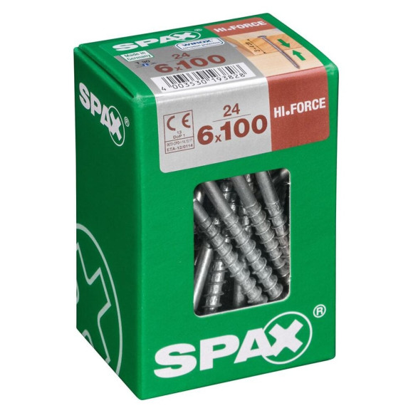 Lot De 24 Vis Acier Tête Fraisée Bombée Torx Spax Diam.6 Mm X L.100 Mm