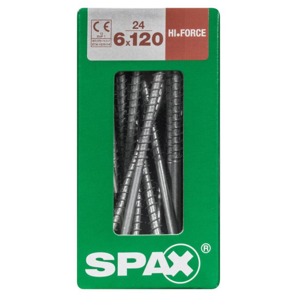 Lot De 24 Vis Acier Tête Fraisée Bombée Torx Spax Diam.6 Mm X L.120 Mm