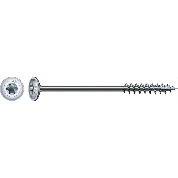 Lot De 20 Vis Acier Tête Fraisée Bombée Torx Spax Diam.6 Mm X L.180 Mm