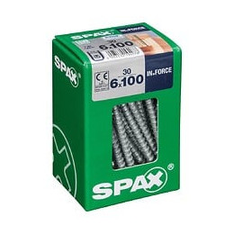 Lot De 30 Vis Acier Tête Cylindrique Spax Diam.6 Mm X L.100 Mm