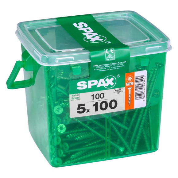 Lot De 150 Vis Acier Tête Fraisée Spax Diam.5 Mm X L.100 Mm