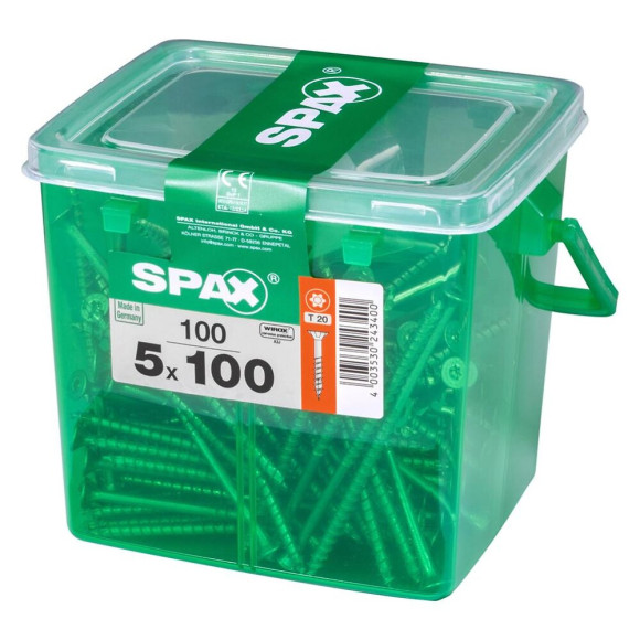 Lot De 150 Vis Acier Tête Fraisée Spax Diam.5 Mm X L.100 Mm