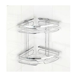 Etagère d'angle Premium inox 2 niveaux