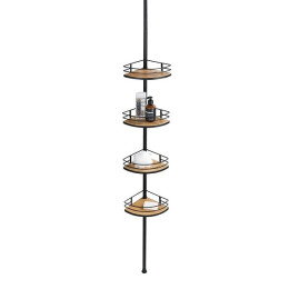 Etagere telescopique dolcedo noir bambou