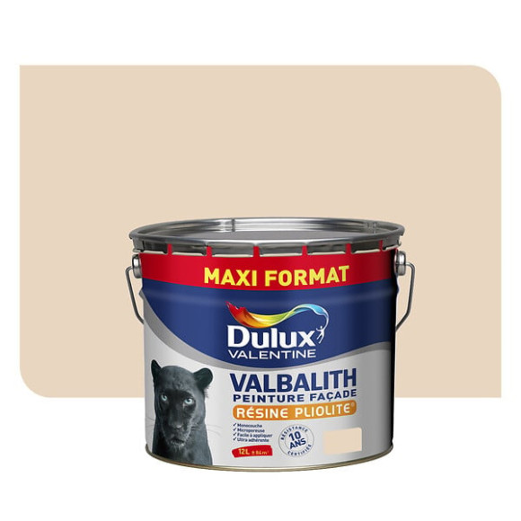 Peinture façade monocouche Valbalith -  Ton pierre - Mat - 12L