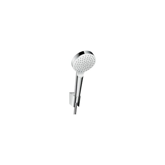 Set de douche Porter S/ Crometta Hansgrohe - Flexible 160mm - 1 jet - Blanc chromé