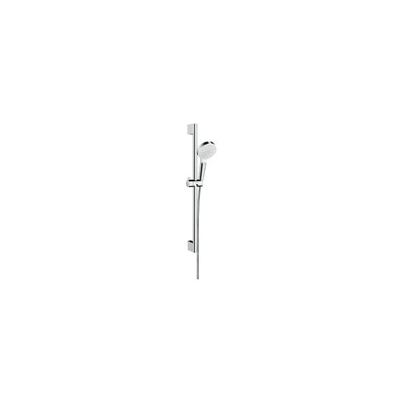 Ensemble de douche Crometta 100 Hansgrohe - avec barre Unica'C - Flexible 160cm - 1 jet - Blanc/Chromé