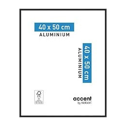 Cadre aluminium NIELSEN ACCENT noir 40x50cm