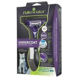 Furminator brosse chat moyen ou grand poils courts