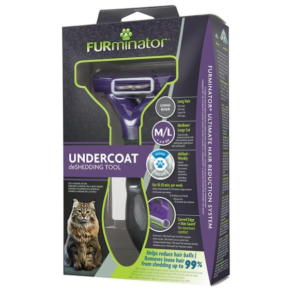 Furminator brosse chat moen ou grand poils longs