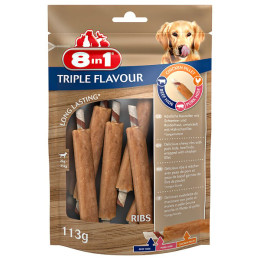 8in1 tripleflavour ribs 113g pour chien