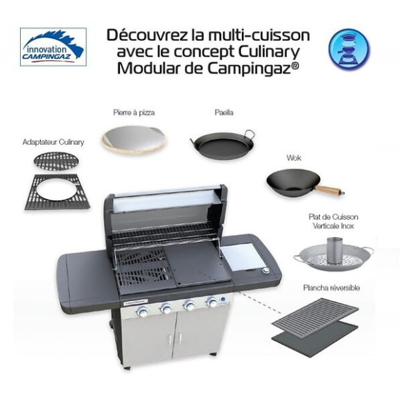 GRILLE ADAPTATEUR CULINARY MODULAR émaillée pour L et LS