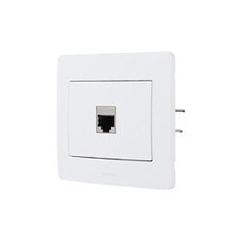 Prise RJ45 DEBFLEX Diam2 à  encastrer blanc