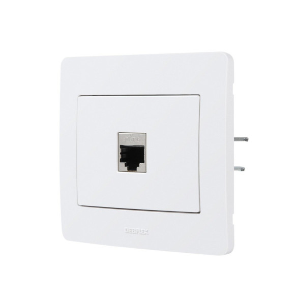 Prise RJ45 DEBFLEX Diam2 à  encastrer blanc