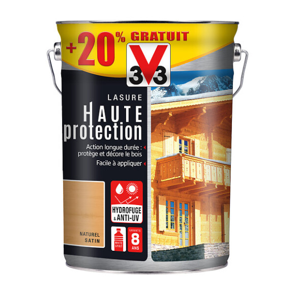 Lasure bois à  haute protection - Chene naturel - 6L