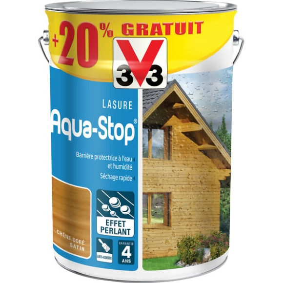 Lasure aqua-stop chêne dore 5L+20%