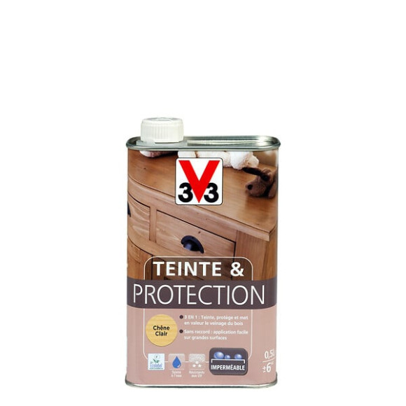 Teinte et protection bois Chêne clair Bidon 0.5l