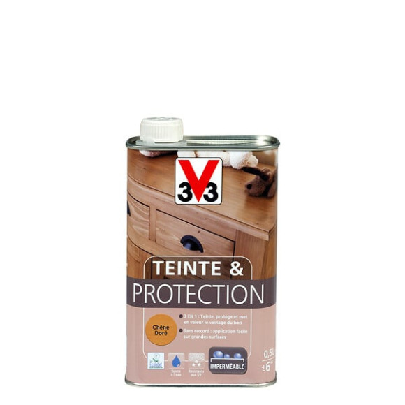 Teinte et protection bois Chêne dore Bidon 0.5l