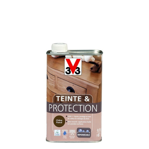 Teinte et protection bois Chêne fonce Bidon 0.5l