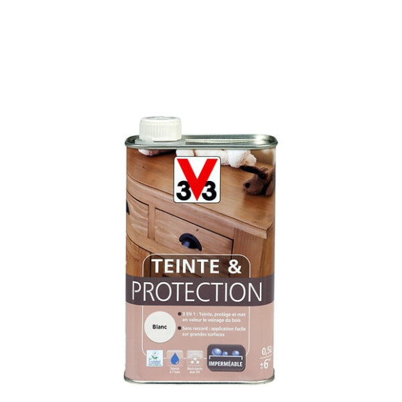 Teinte et protection bois blanc Bidon 0.5l