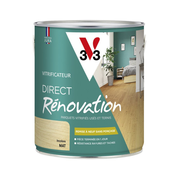 Vitrificateur direct rénovation incolore mat 2.5 L