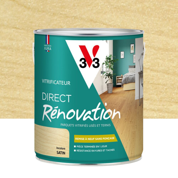 Vitrificateur direct rénovation - Incolore - Satin - 2.5L