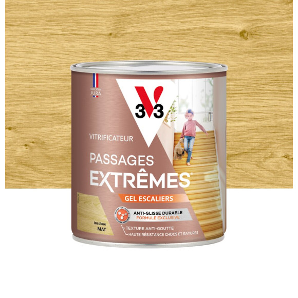 Vitrificateur passages extrêmes gel escaliers incolore mat 0.75 L