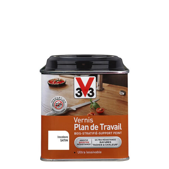 Vernis Plan de travail Satin Incolore Pot 0.5l